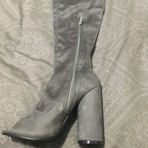 Open toe suede boot NWOT